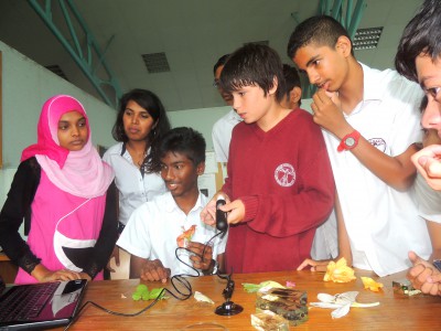High School students in Mauritius experimenting