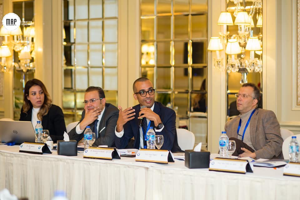 GYA member Mohamed Elhadidy presenting at the GRC MENA regional meeting in Cairo (December 2018)