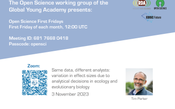 Open Science First Fridays - Same data, different analysts: variation in effect sizes due to analytical decisions in ecology and evolutionary biology